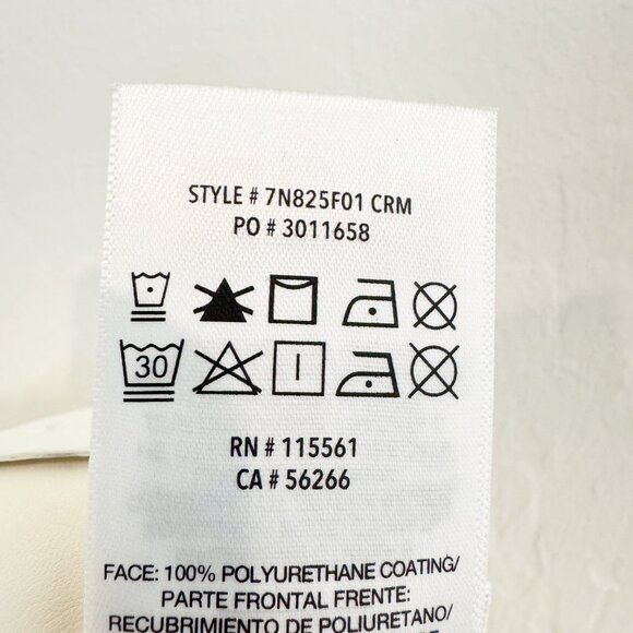 7 For All Mankind Faux Leather Kick Flare Pants Office Business Work Cream 23 - Picture 7 of 12